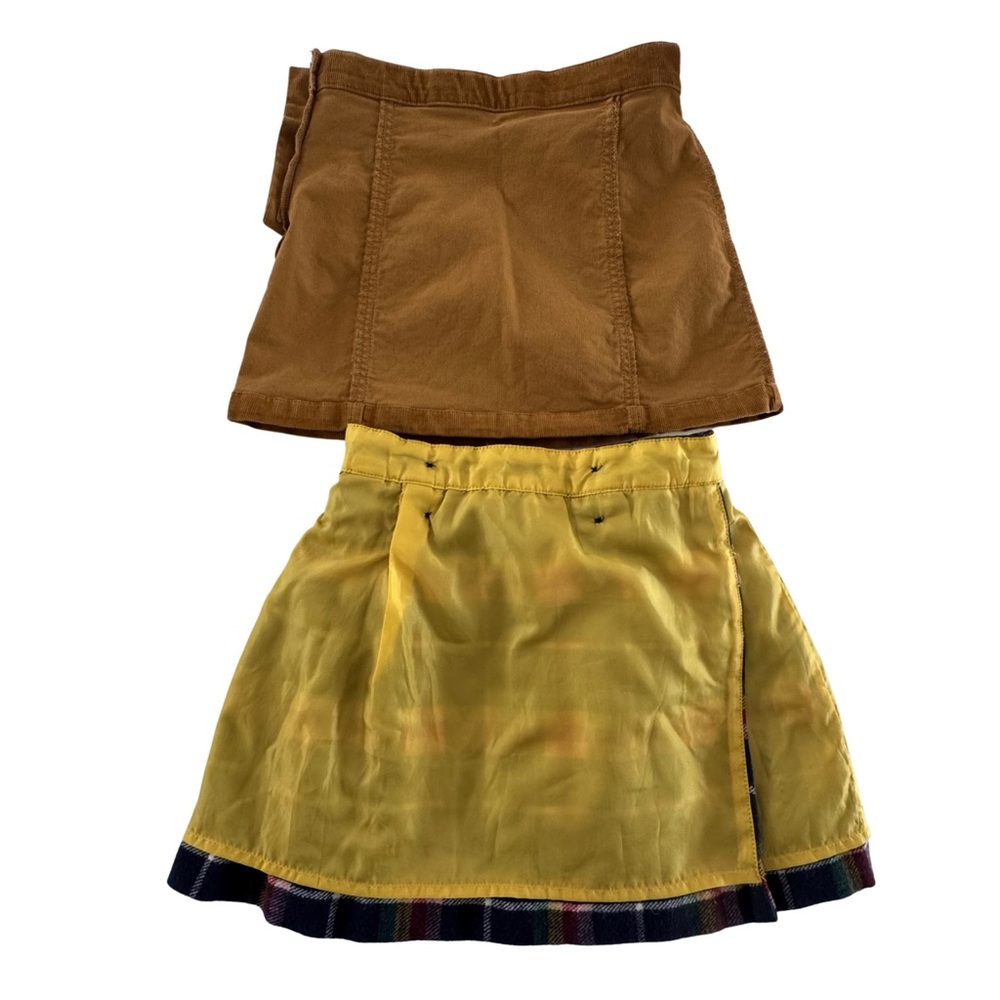 Girls 2 Pc Skirt Bundle Crewcuts Corduroy Skirt Mini Boden Plaid Wool Blend 7 8 - Picture 4 of 8